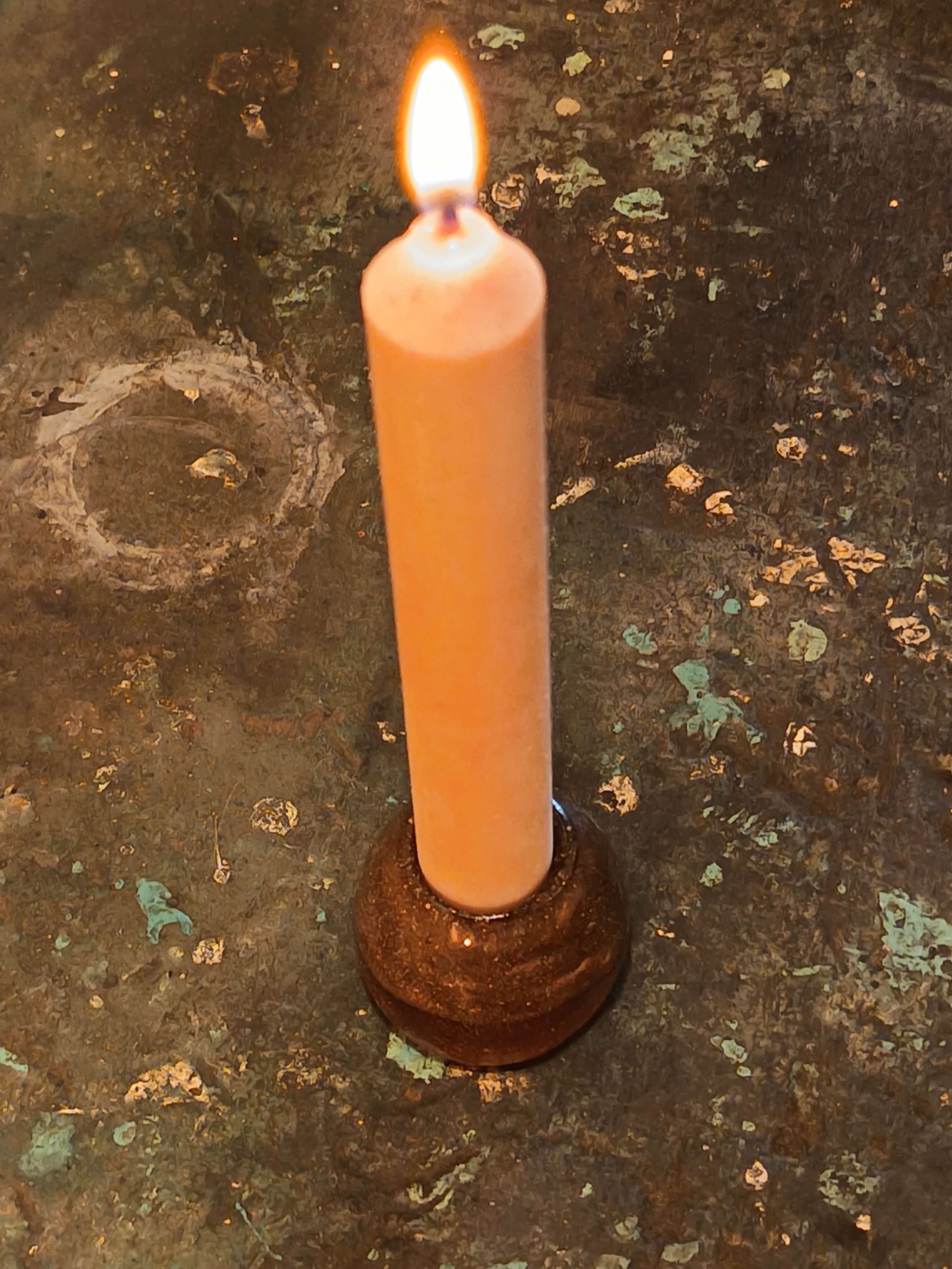 Bougeoir céramique brun 2 Bougeoir céramique brun – Image 2