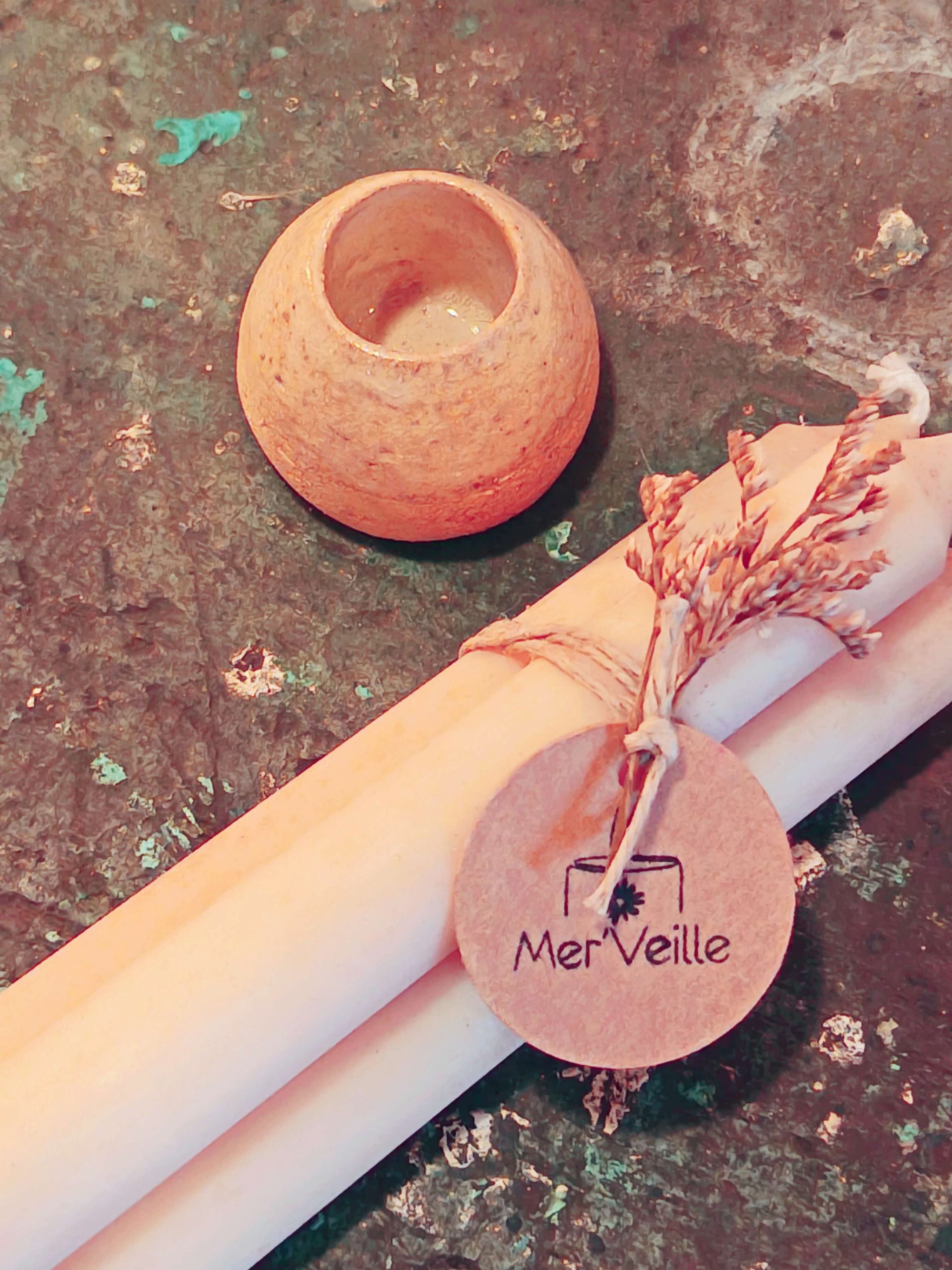 Bougeoir céramique blanc 1 Bougeoir céramique blanc