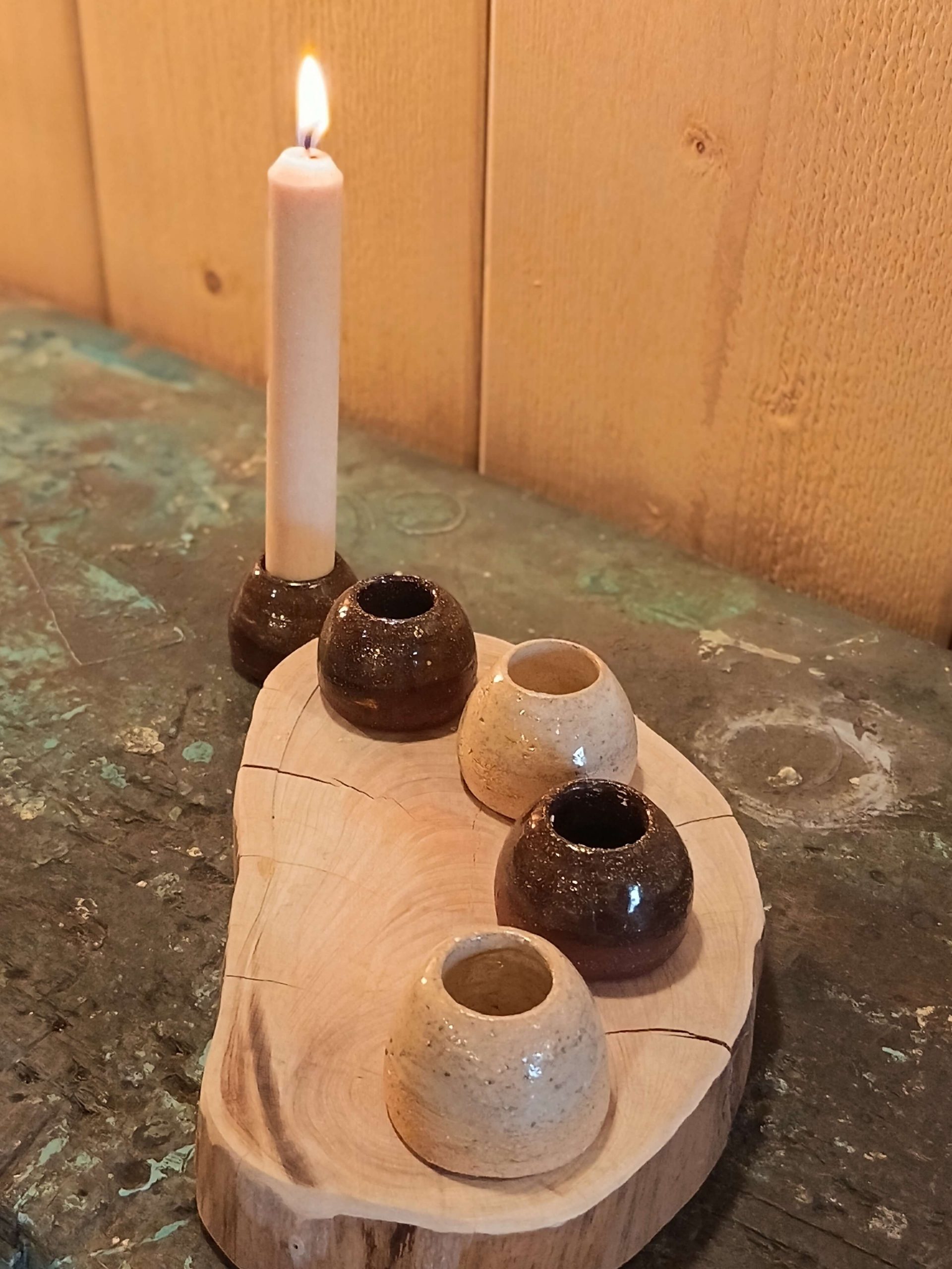 Bougeoir céramique brun 3 Bougeoir céramique brun – Image 3