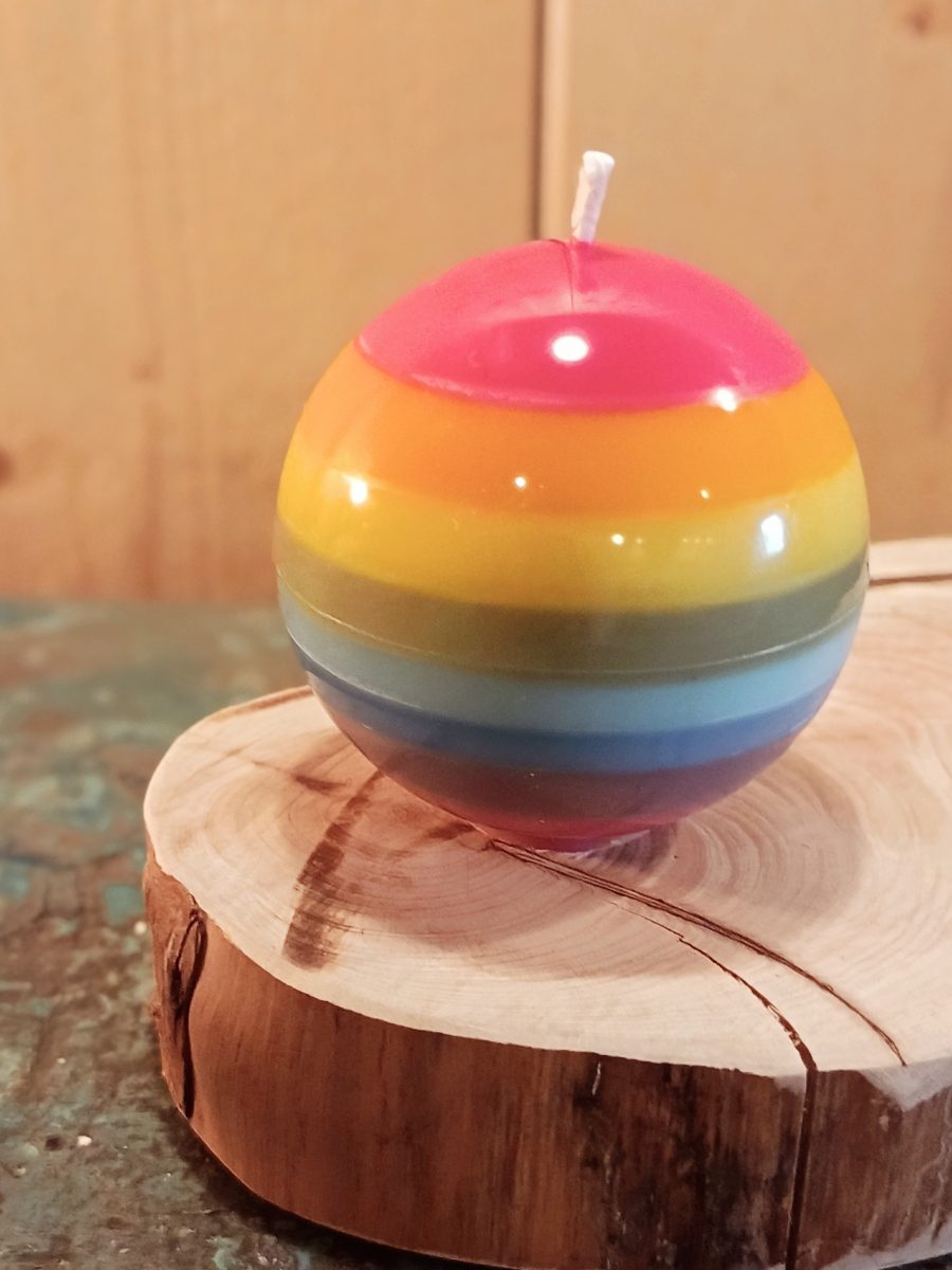 Bougie Ronde Arc-en-ciel
