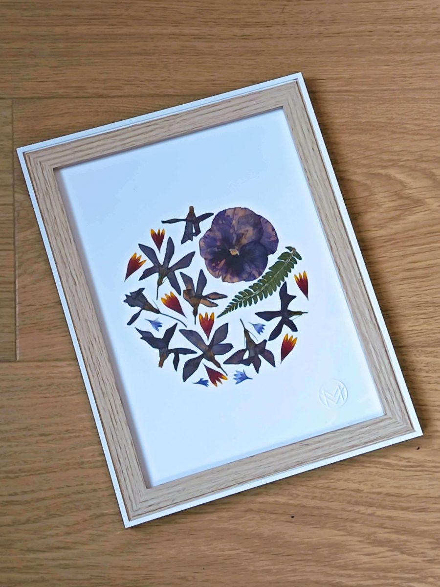 Cadre floral Mer' Veille "Jardin Pervenches n°1"