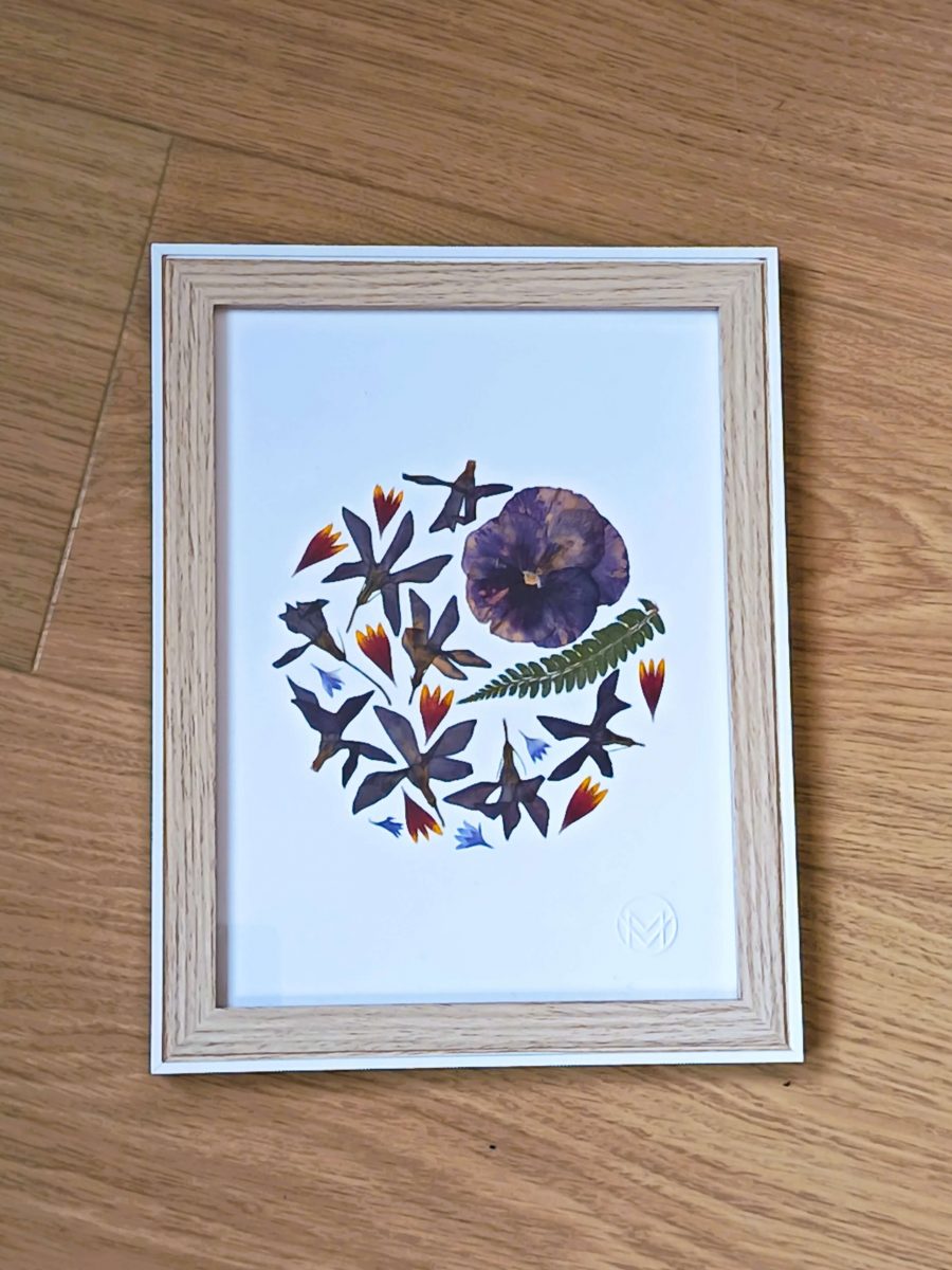 Cadre floral Mer' Veille "Jardin Pervenches n°2"